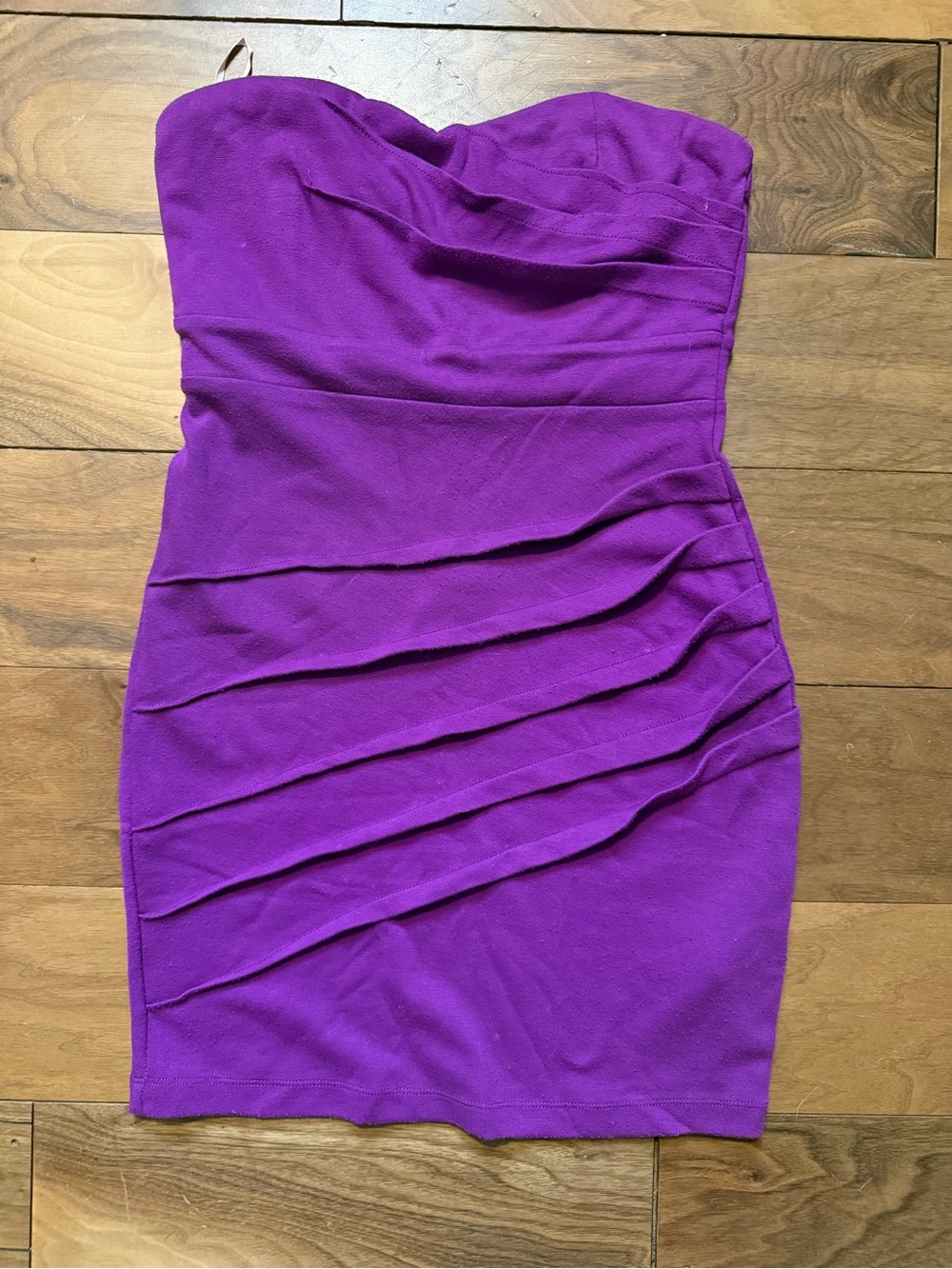 Forever 21 Strapless Ruched Mini Dress in Purple